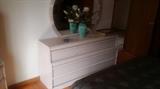Bedroom Set (Queen): White-Washed 4-Piece with Mattress & Box Spring