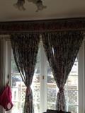Luxurious draperies including 8 panels in the kitchen windows (4 panels on each side tied together), retail over $500. 