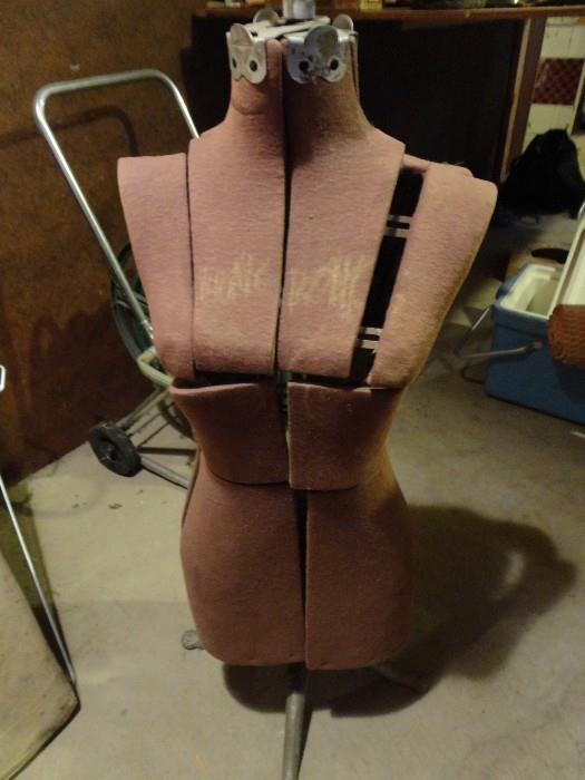 Vintage Adjustable Body Form Dress Making Mannequin with Stand