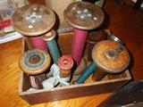 Large wood spools