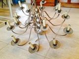Large Pewter Chandelier