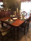 Gorgeous dining room table with 6 chairs.