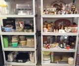 Lots of Tupperware and smaller appliances