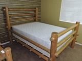 Solid wood full bed frame (mattress not included)
