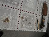Knives, Pearl tie tac, gold n diamonds tie tacs, gold pins