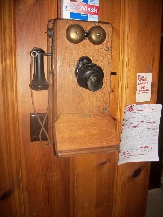 nice antique wall telephone