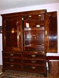 Large lighted armoire.