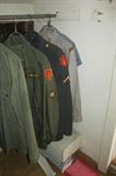 Vintage US army uniforms and fatigues.