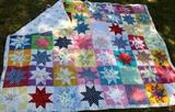 Vintage quilt, 76"x 66"  *hand stitched