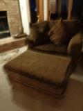 cheetah club chair w/ottoman