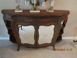 Mirrored front buffet breakfront sideboard