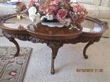 Nice Antique Inlaid Coffee Table Unique Shape