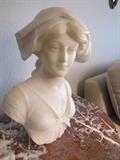 Ada Cipriani Carved Marble Alabaster Bust