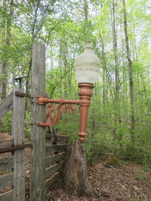 1 of 2 Antique cast iron street lights from Anderson, S.C.