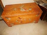 Vintage and well used Childs Toy Box..Top needs to be re hinged
