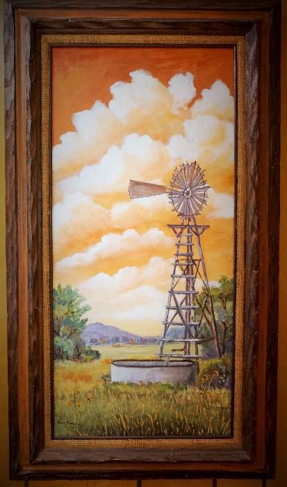 Mae Barbee Bruening Texas windmill painting