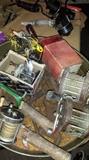 Many lures and reels