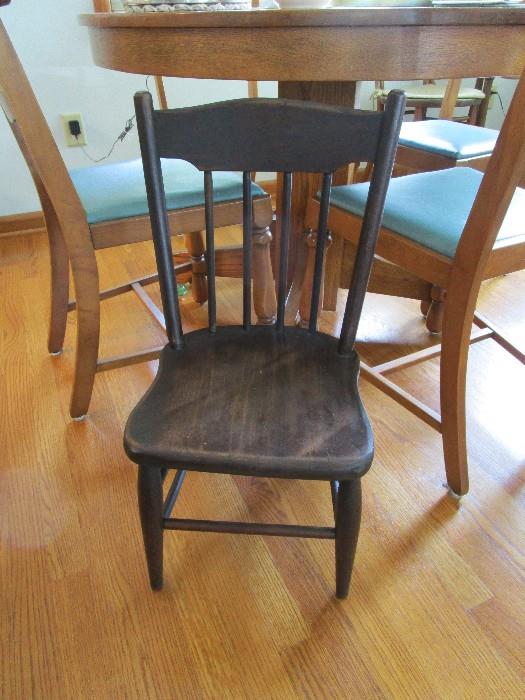 Childs oak chair