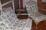 Cast iron patio furniture - sofa, 2 matching chairs and coffee table