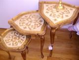 Set of 3 Florentined nested tables