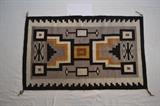 1950's Navajo Rug, Storm Pattern, Crystal New Mexico origin, 51x31.