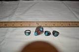 1930s-1970s Vintage Navajo Turquoise Rings