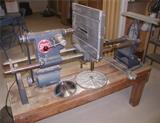 Shopsmith mid 1950s belt-driven lathe/drill press with accessories
