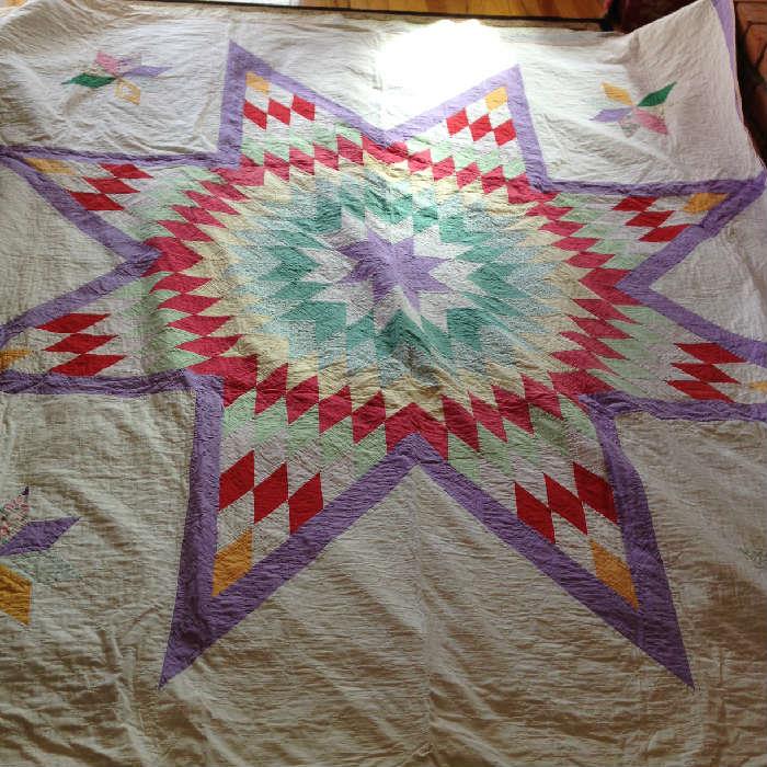 Star of Bethlehem is from 1900-1920 Nice quilting and colors
