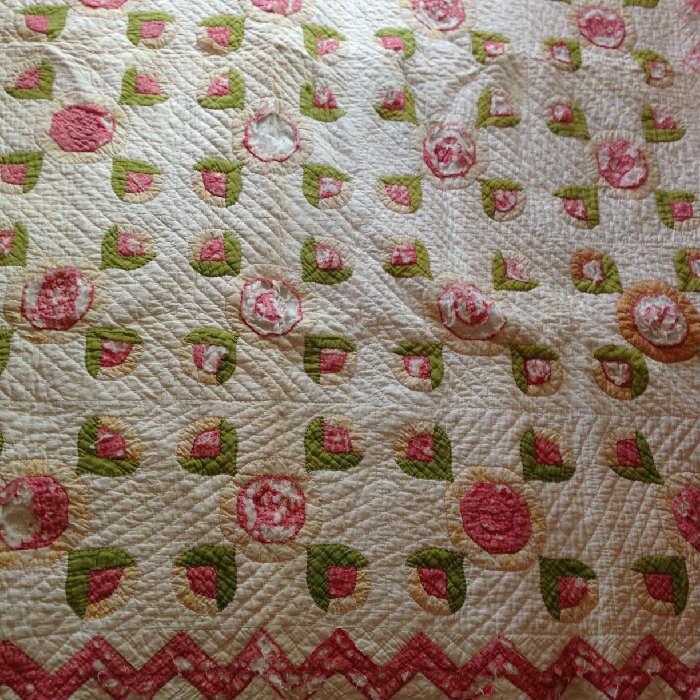 Tulip Tree is a beautiful quilt that has seen so many better days. I am selling it as a cutter.