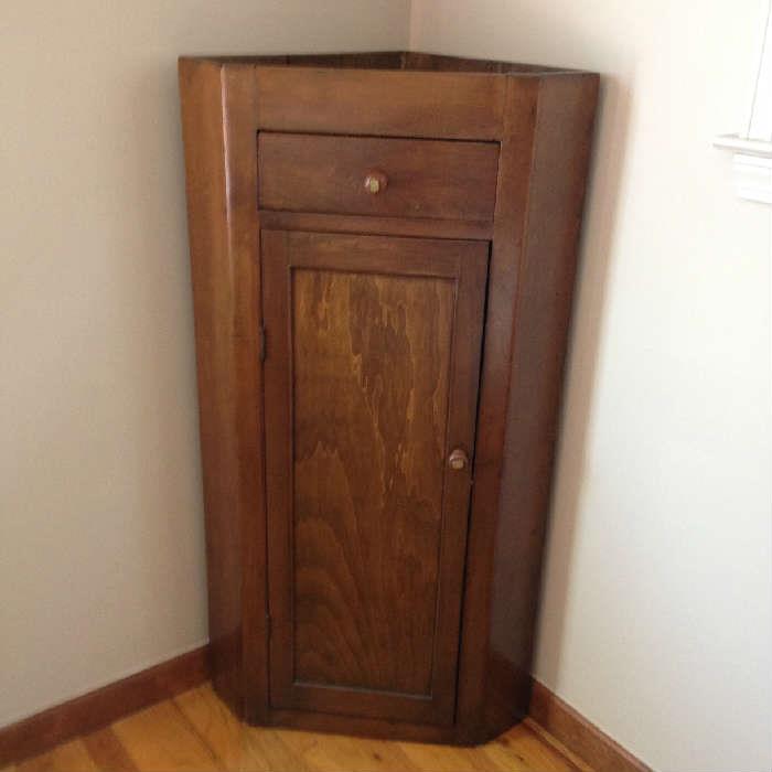 Late 1880-1900 hanging cupboard can be hung with drawer top or bottom. Square nails, pine $145