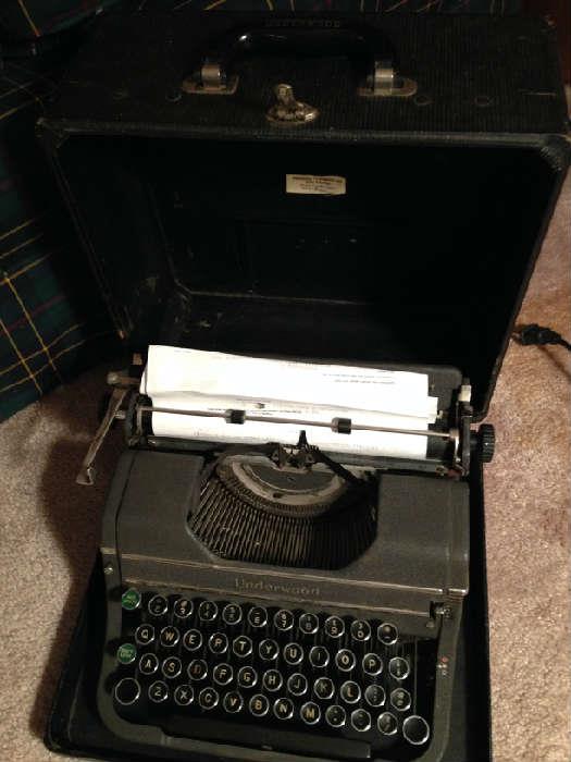 Nice old Underwood typewriter....still works fine