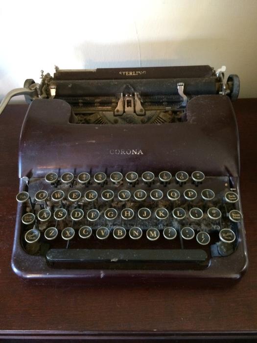 Antique Corona typewriter.