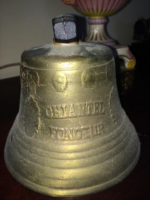 Cast brass bell, Swiss.