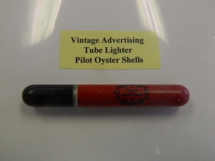 Vintage Advertising Tube Lighter Pilot Oyster Shells