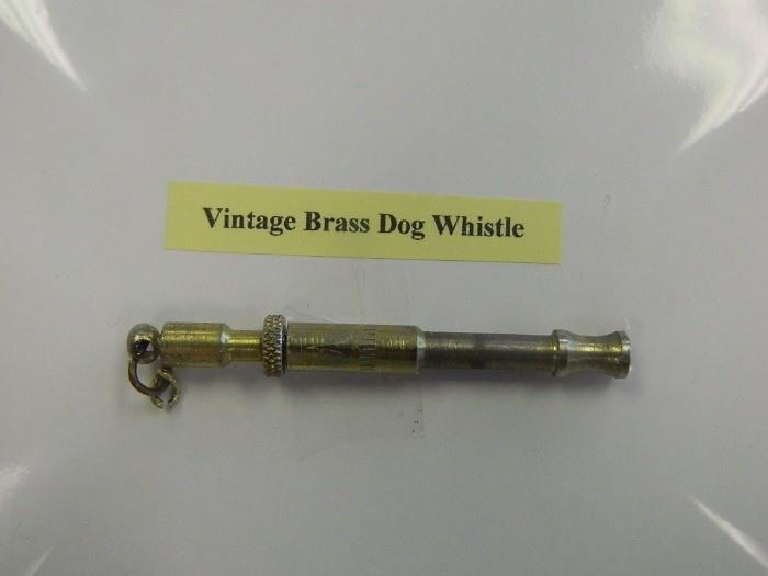 Vintage Brass Dog Whistle
