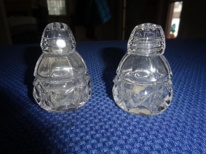A set of salt and pepper shakers