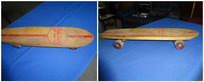 A wood skateboard