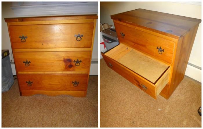 A 3 drawer dresser