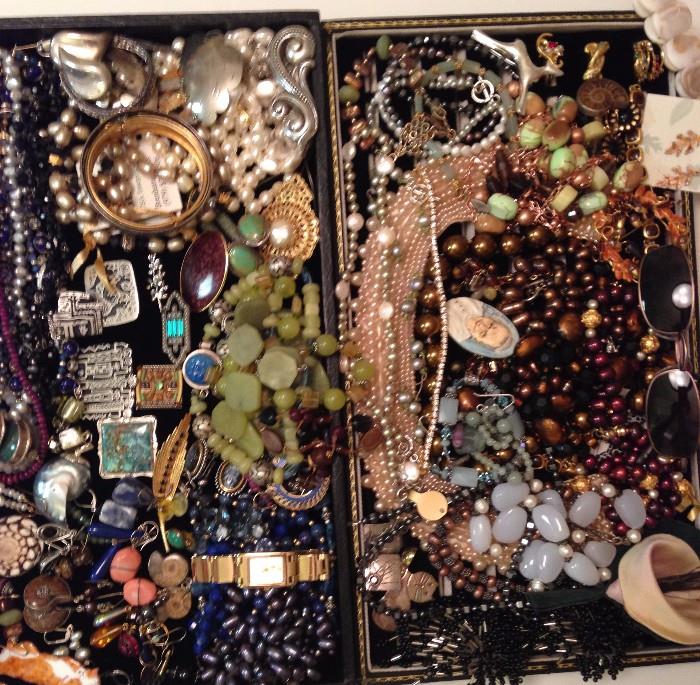 a very large collection of jewelry