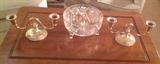 Sterling & cut crystal