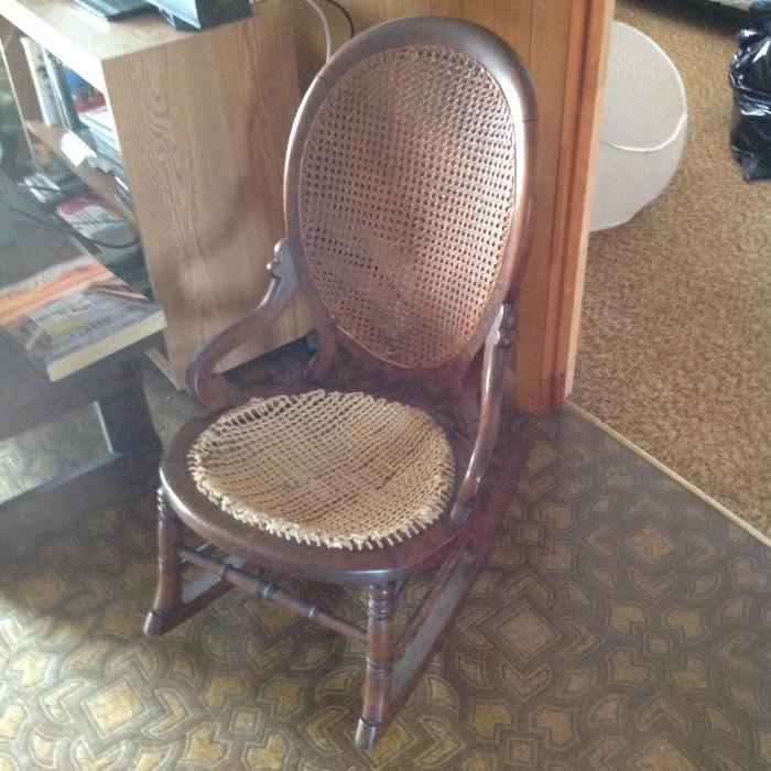 Cane back rocking chair $ 40.00