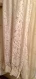 Vintage lacy gathered draperies, cleaned