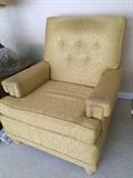 Mid-century gold arm chair