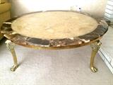 Mexican-crafted round coffee table, stunning