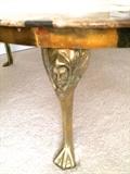 Carved metal legs