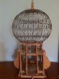 Oversized wood and metal bird cage, gorgeous
