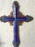 Thomas Kinkade stained-glass cross (with box)