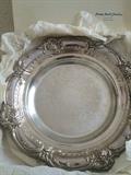 Silver tray with glass Pyrex insert