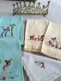 Embroidered towels from Trinidad