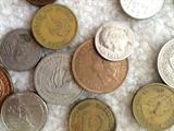 Vintage foreign coinage